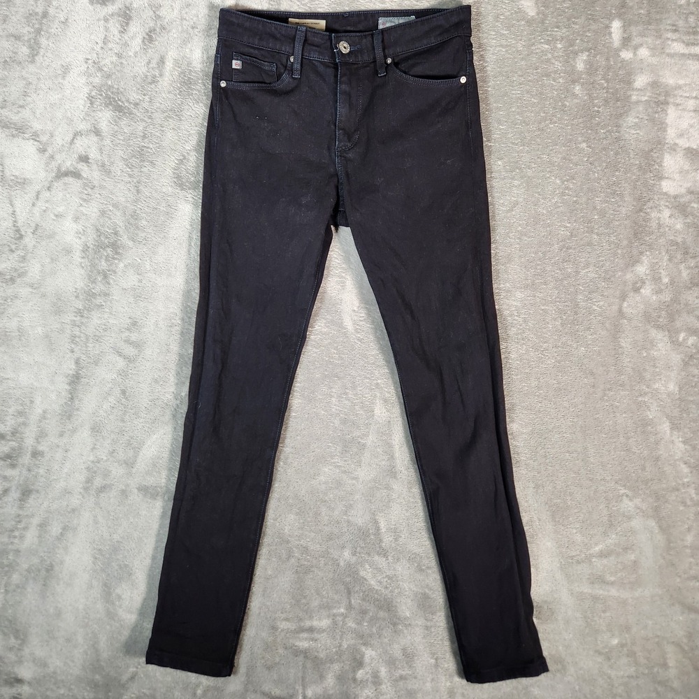 AG Jeans Adriano Goldschmied Jeans Black 25R 27X27 Farrah High Rise Skinny Ankle